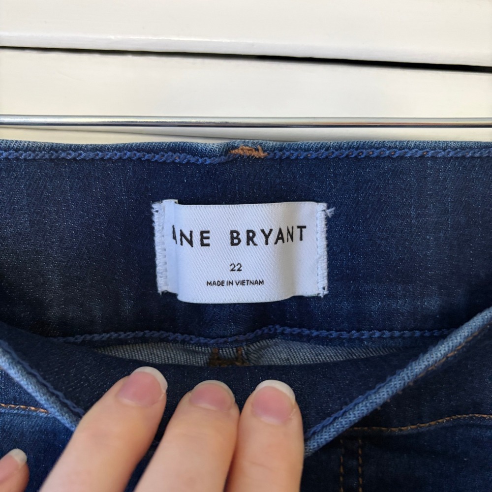 Lane Bryant Plus Size 22 High Rise Pull On Bootcut Jeans Dark Wash Blue - Picture 7 of 10